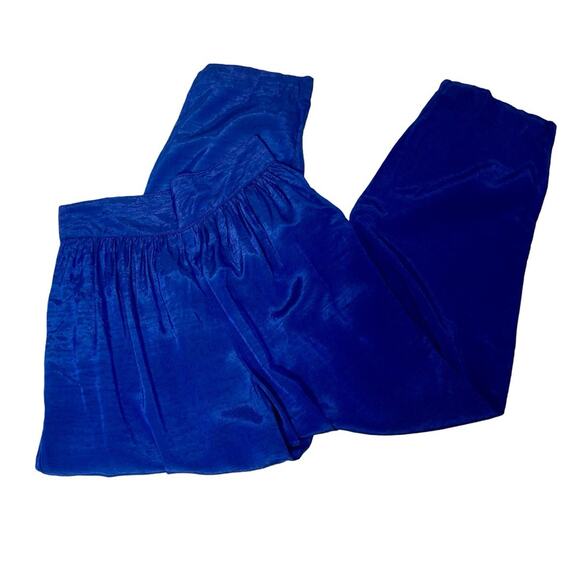Vintage 90s Electric Blue Palazzo Pant New Name in Town Size Small - Picture 9 of 13